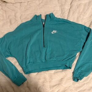 Nike Turquoise Half-Zip Sweatshirt